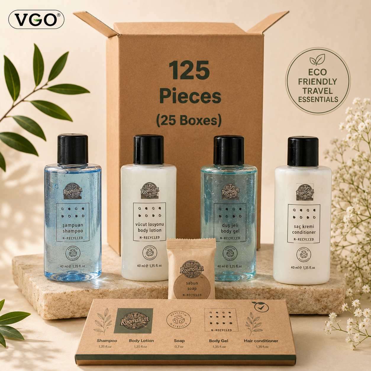 C.R. Select Luxury Eco-Conscious Turkish Bath Amenities Collection (125-Piece Set)